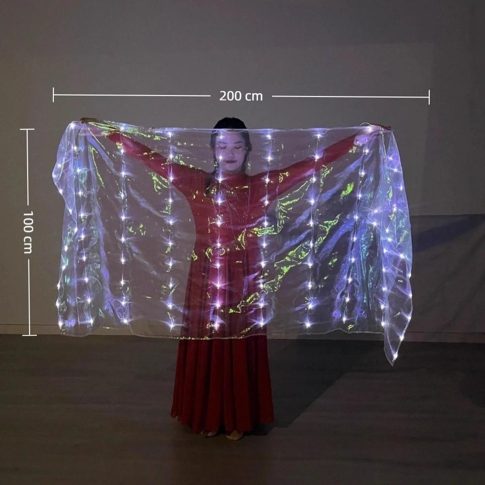 Solid Color LED Luminous Scarf Dance Performance Performance Props New Stage Props Dance Festival