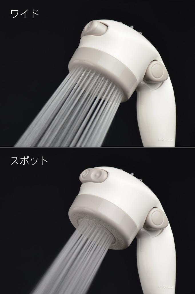 Gaona Korekamo Shower Head for Pets and Babies (Compact, Adjustable Flow Rate, Two-Level Switch, Easy to Hold for Women) GA-FC025