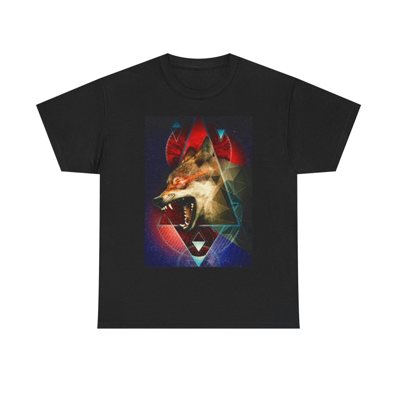 Men s and Women s T-shirts Wolf Howling In Space And Time XL