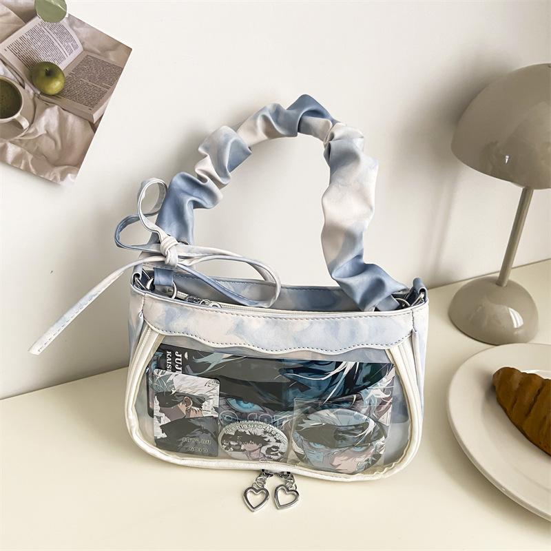 Japanese two-dimensional original pain bag ink tie-dye gradual change sweet underarm bag women's small food folds shoulder bag
