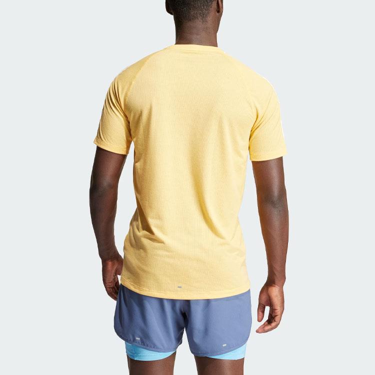 New Adidas T Shirt Men's Apricot Yellow IK4990