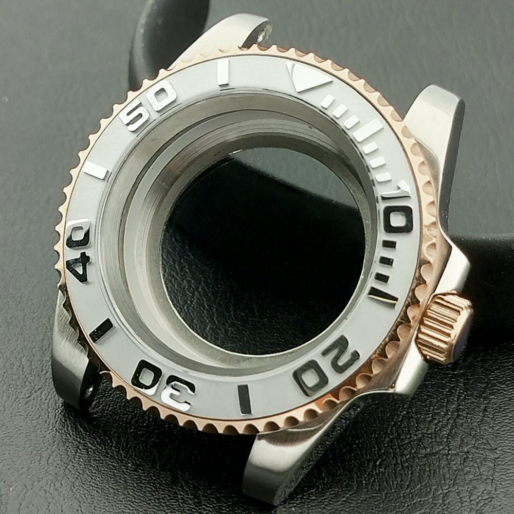 40mm Mechanical Watch Case for NH Series 35 36 38 Movement Yacht Design Style with Sapphire Crystal Watch Box Parts 7