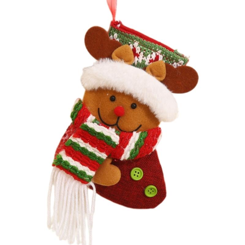 Christmas Stocking Christmas Decorations Goodie Bag Gift Fireplaces Xmases Tree Stocking Ornament for Holiday Family