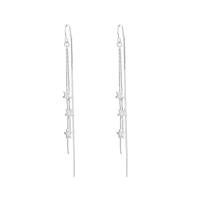 

U-образные длинные женские серьги-цепочки, новые серьги с милым темпераментом и звездами с кисточками