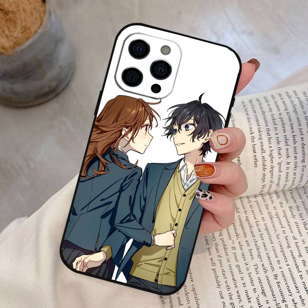 Horimiya Phone Case For iPhone 17,16,15,14,13,12,11 Plus,Pro Max,XS,Soft Silicone Black Cover