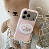 Pink Polka Dot Little Bear Magnetic Phone Case for iPhone 17, Apple 16 Pro Max, 15, 14 - Girly Design