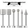 6mm Shank Diamond Cylindrical Conical Grinding Head for Stone, Jade, Peeling, and Carving.