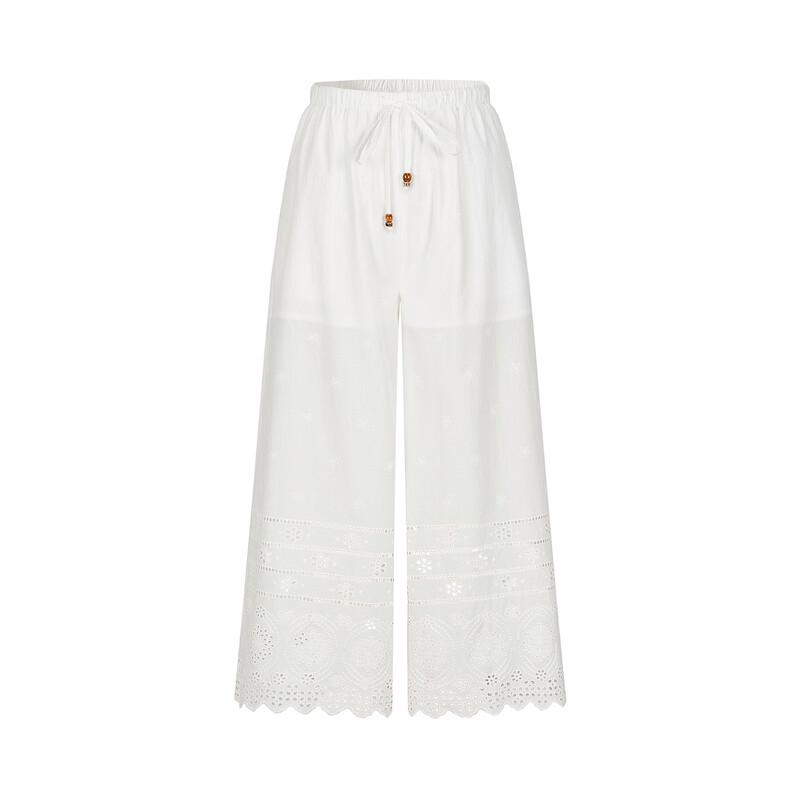 

Женские курортные укороченные брюки-клеш с вышивкой ANNACO Jiu Zi