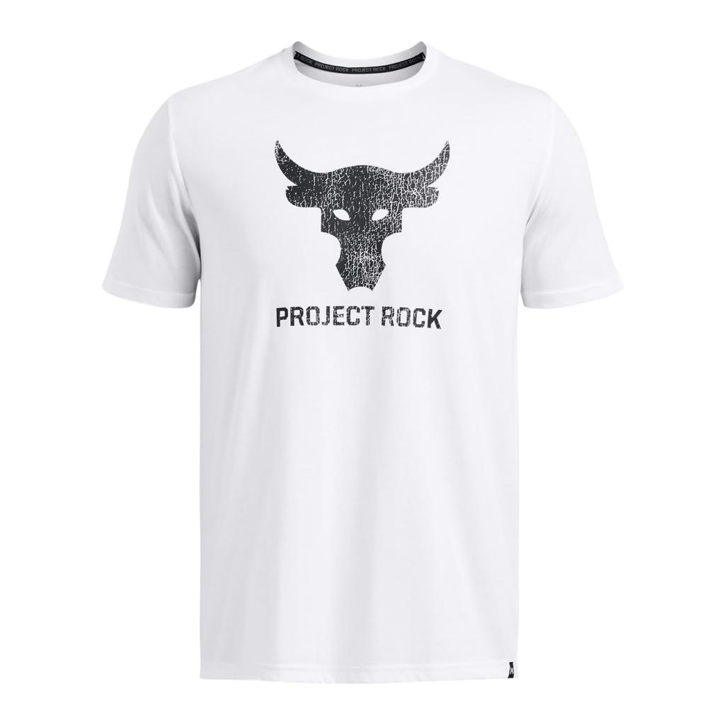 Under Armour Project Rock Payoff Graphic Short Sleeve T-Shirt Men Tops White 1383191-100