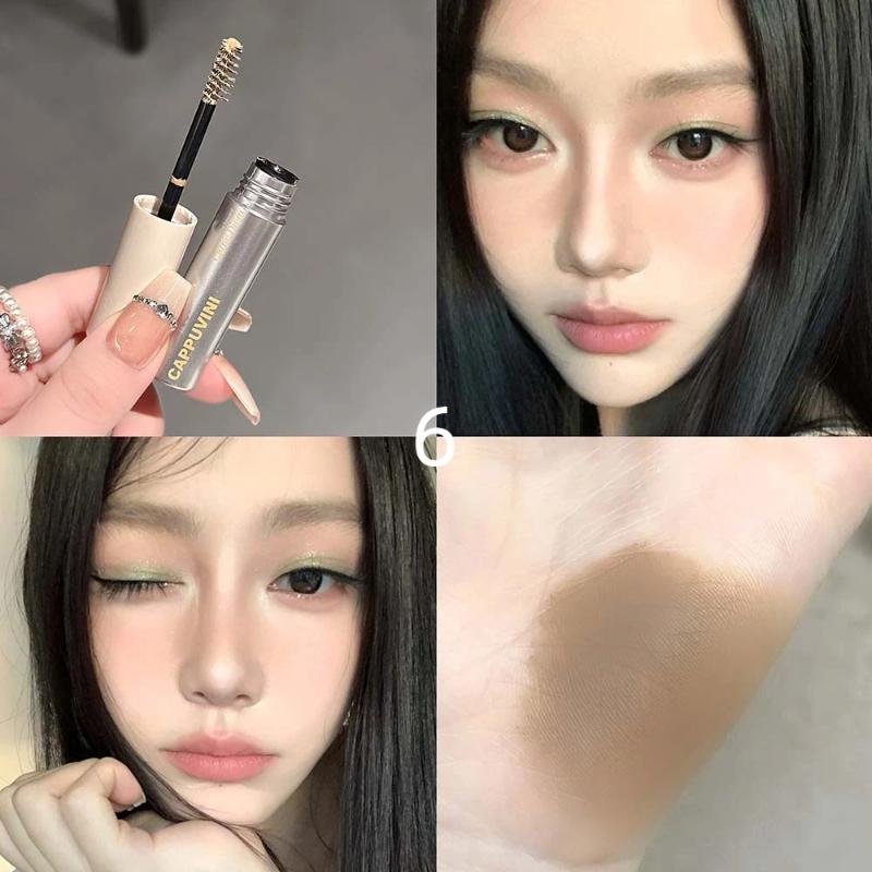 Cappuvini Natural Dyeing Eyebrow Cream High Pigment Long-Lasting Waterproof Natural Brow Tint Enhancer Brow Mascara Cosmetic