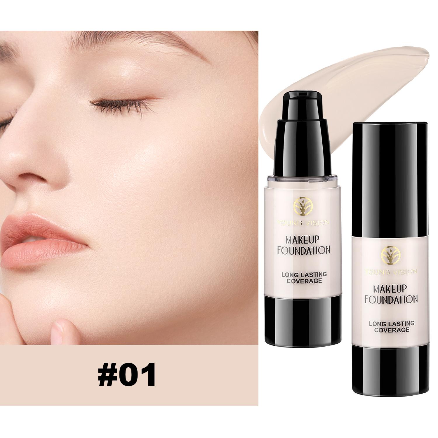 

YOUNG VISION 1-piece Press liquid Foundation Матирующий маслянистый водостойкий макияж макияж консилер тональный крем 30ml