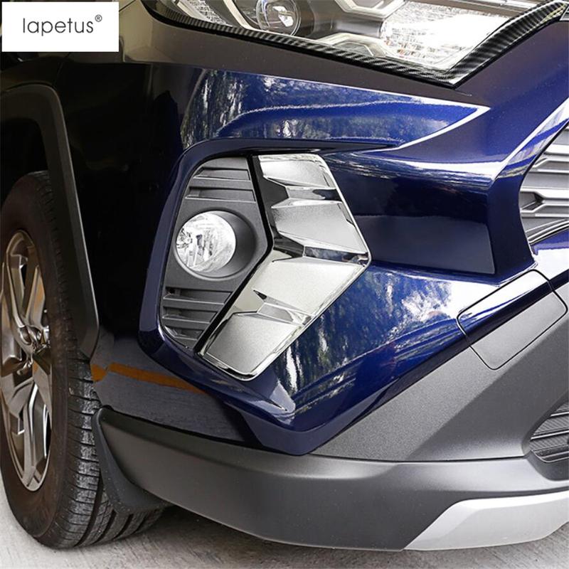 Front Fog Light FogLight Lamp Eyelid Eyebrow Decoration Cover Trim For TOYOTA RAV4 RAV 4 XA50 - 2024 ABS Chrome Accessories