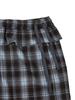 Tuomio Frill Layered Check Pants [Blue]