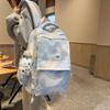 Korean Casual Tie Dyed and Printed Backpacks for Junior and Senior High School Students  Large Capacity Backpacks for College Students