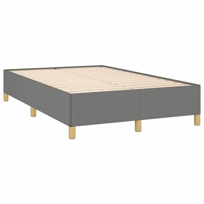 Exclusive House - Slatted Bed Base with Dark Grey Mattress 120x190cm Fabric