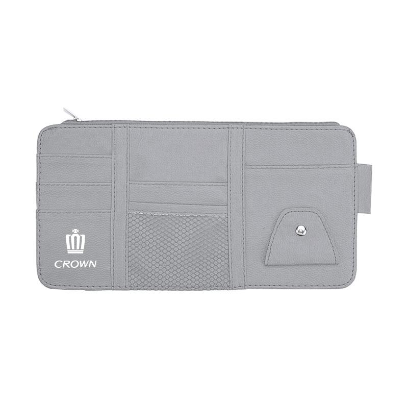 2026 Hot For Toyota Hub Caps PU Leather Car Sun Visor Ticket Card Storage Bag Accessories For Toyota Gazoo Racing Corolla Crown 