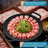 Best Seller Padella Grill Coreana per BBQ Piastra Arrosto | Padella Grill Circolare Antiaderente Senza Fumo | Grande Padella Piatta in Ghisa | Portatile Liscia