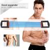Five Rubber Chest Expander Strong Resistance Cable for Gym Fitness Sports Training Blue