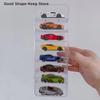 Grid Acrylic Display Case for 1:64 Car Models; Stackable, Dustproof Toy Car Storage Box
