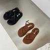 Niche Thick-soled Thin Strap Toe Sandals Women's Summer New Flat-soled Comfortable Versatile Roman Shoes