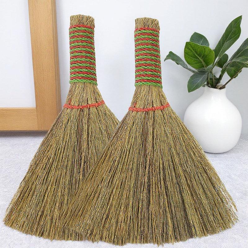 2Pcs Desktop Broom Short Handle Small Brooms Efficient Dust Brushes for Home Office Car Cleaning Manual Dust Removal