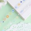 1 set/5 Role Bandă Decorativă Transparentă, Autocolant Decorativ Autoadeziv cu Model Flori Margarete, Bandă Transparentă pentru Scrapbooking DIY