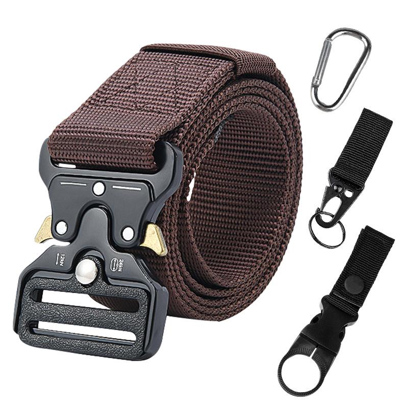 Elastic Tactical Nylon Belt with Alloy Buckle, Popular for Outdoor Use, Customizable Size