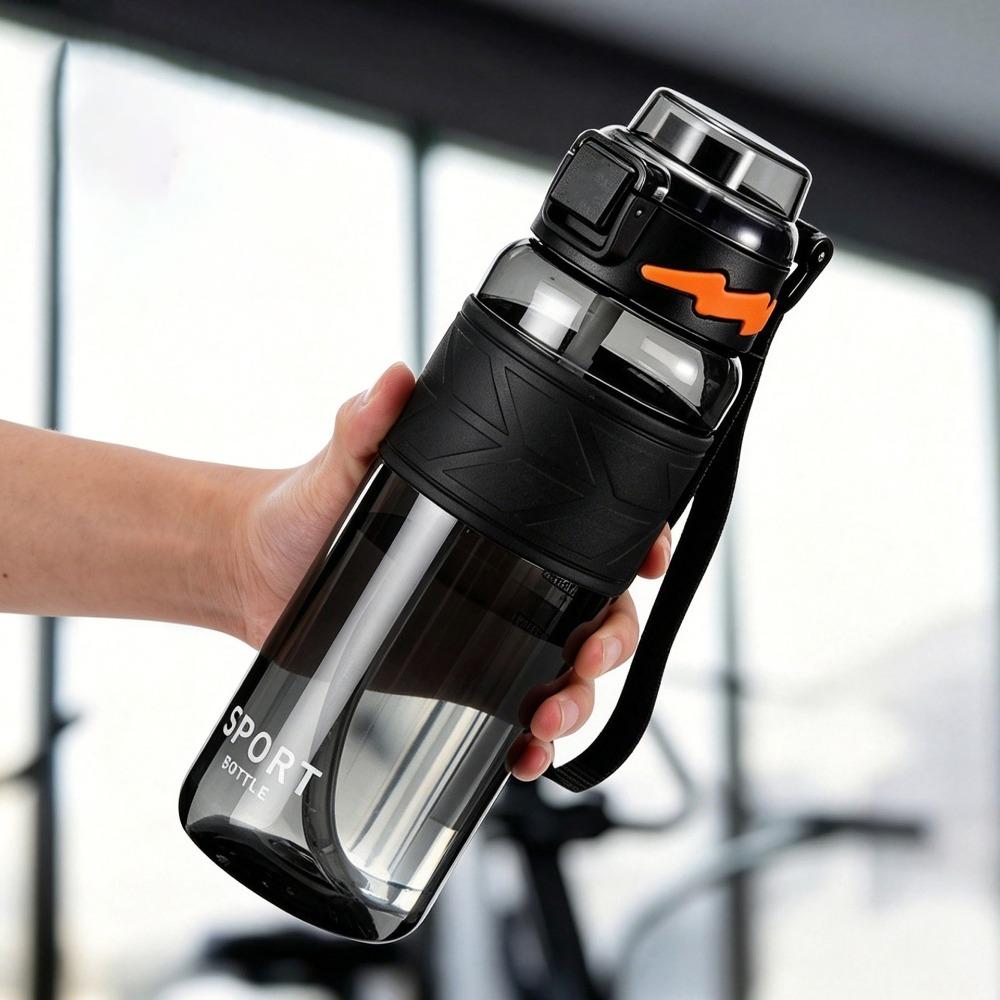 750/1000ML Sport Water Bottle with Straw Outdoor Water Bottle Portable Student Water Bottle School 750 ML чёрный