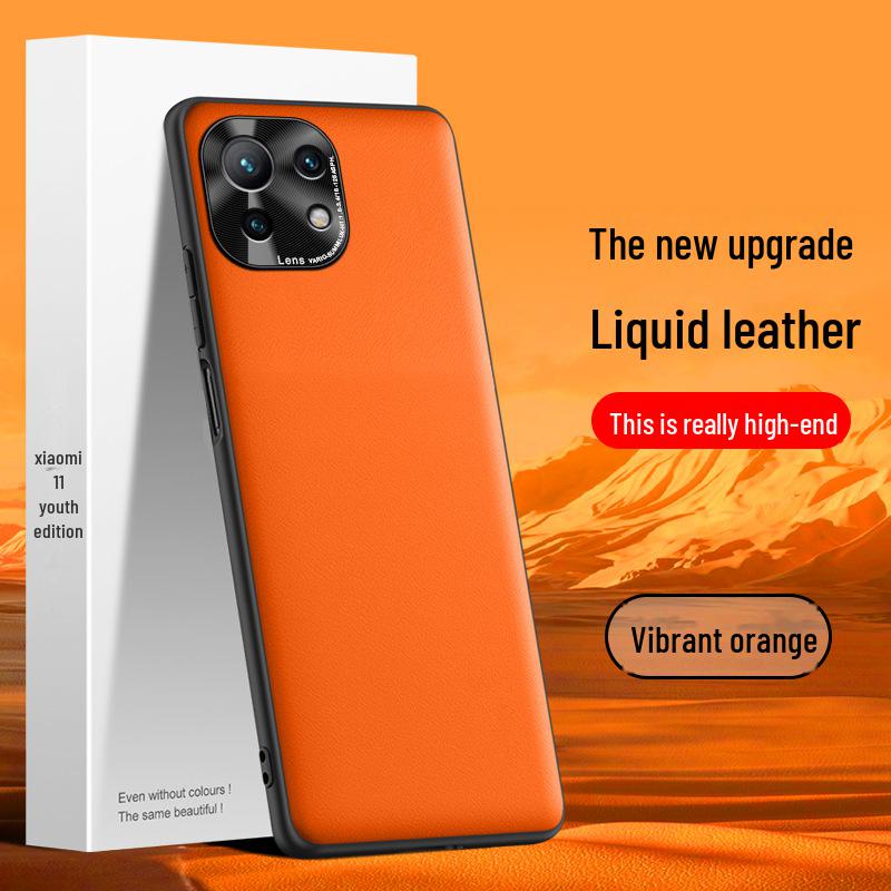 Xiaomi 11 Youth Edition Liquid Leather Phone Case for Anti-Fall Protection - Single Piece Shipping Available