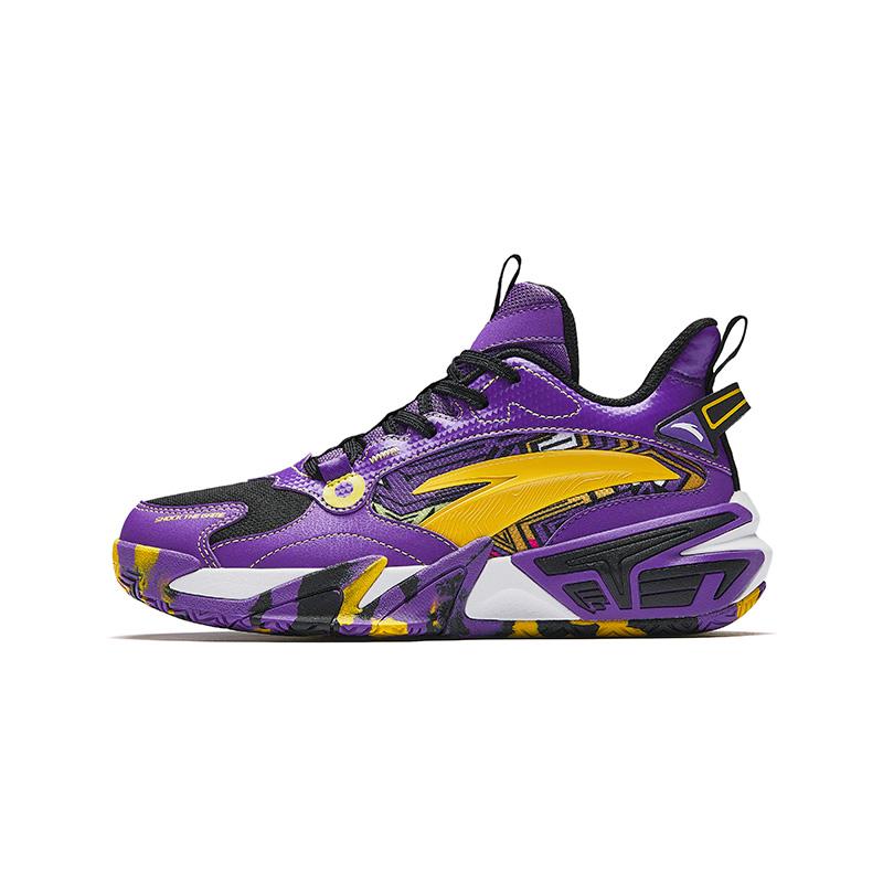 Anta Kids Dominant Synthetic Leather Mesh Fashionable Non-Slip Wear-Resistant Breathable Low-Top Basketball Shoes Men sneaker A12511106-5