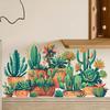Cartoon Succulent Cactus Wall Sticker Self Adhesive Waterproof Living Room Entryway Decor