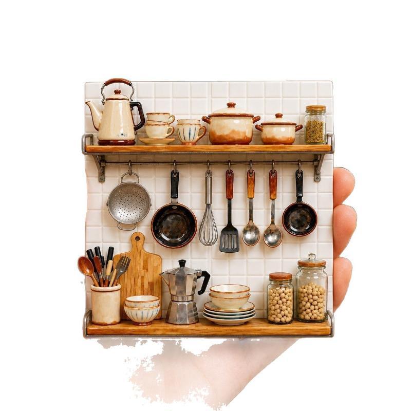 Retro Small Ornaments Creative Resin Three-Dimensional Relief Magnetic Refrigerator Magnets Refrigerator Decorations Small Gifts
