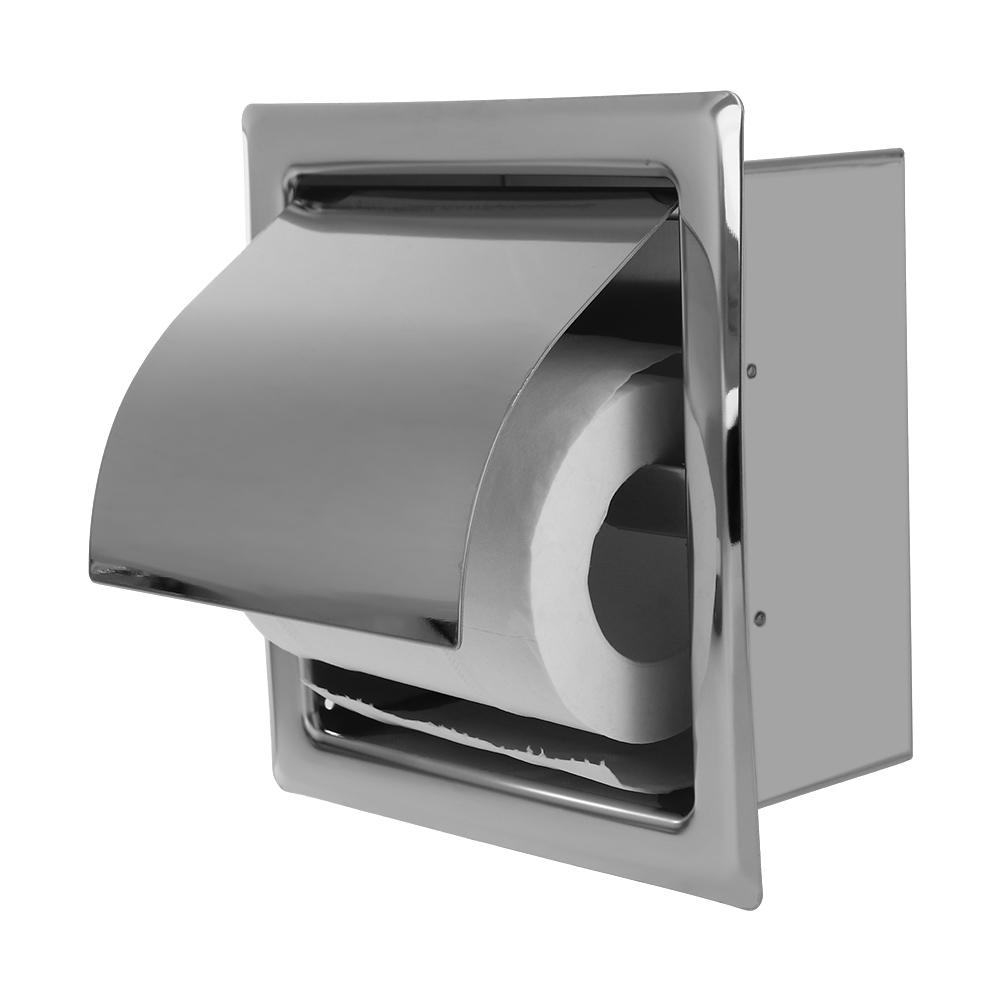 Concealed With Cover Wall Mounted Toilet Paper Holder Tissue Box Tissue Paper Rack Roll Paper Box