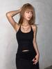 BOUNDARY Glam Halter Neck Strap Top Bk_B261Msm102
