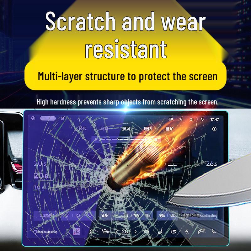 Compatible with 26 Lynk & Co 08 EM-P Models: Tempered Film for Center Console Navigation & Display Screen Protector.