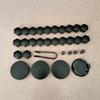 GEWT6 4PCS 25PCS 29PCS 56MM 57MM For Model3 ModelY Matte Black Juniper Sport Emblem Wheel Center Hub Cap Car Rims Cover Hubcaps