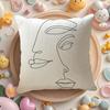 A Simple Black And White Love Story Pillow Case Sofa Living Room Bedroom Headboard Backrest Cushion Square Cushion