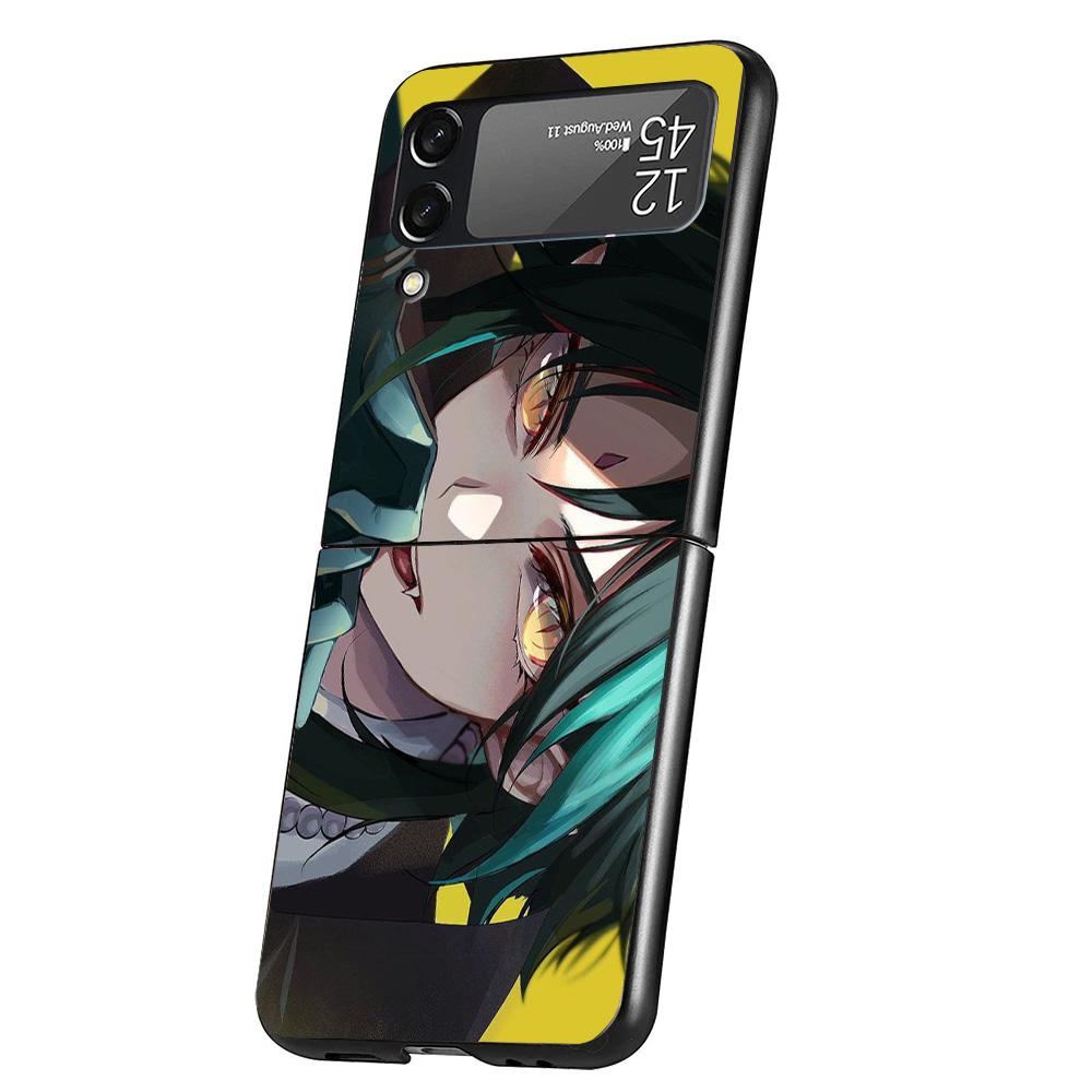 Xiao Genshin Impact Cover Phone Case For Samsung Galaxy Z Flip 7 6 5 4 3 5G Flip7 Flip6 Flip5 Flip4 Flip3 Black Fundas Shell Gal
