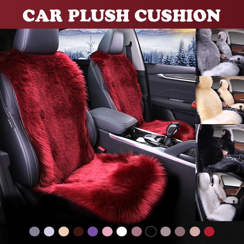 One-Piece All-inclusive bilsetepute vinterplysj fuskepels varm tykk ull frontpute for hovedsjåfør/co-pilot