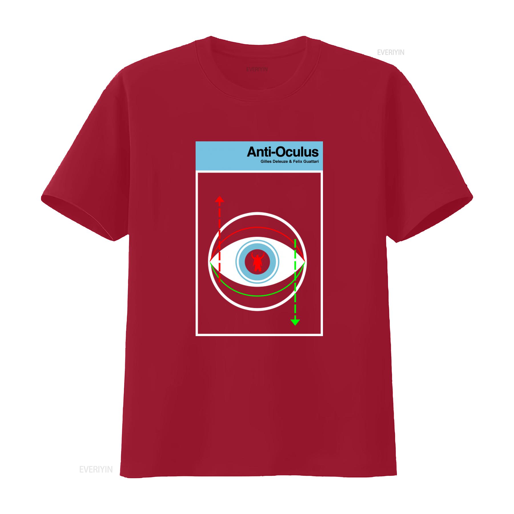 Deleuze and Guattari Retro Anti Oedipus Philosophy T shirt with Eye Symbol Design vintage Washed Slightly Stylish graphic S