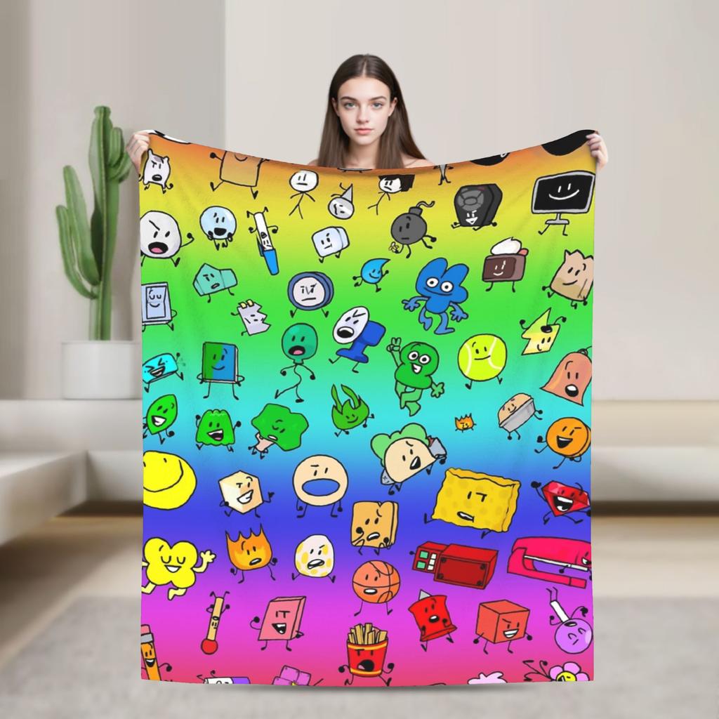 Blanket Fleece All Season Cartoon Multi-function Super Soft Throw Blankets for Bed Bedroom Rug Piece