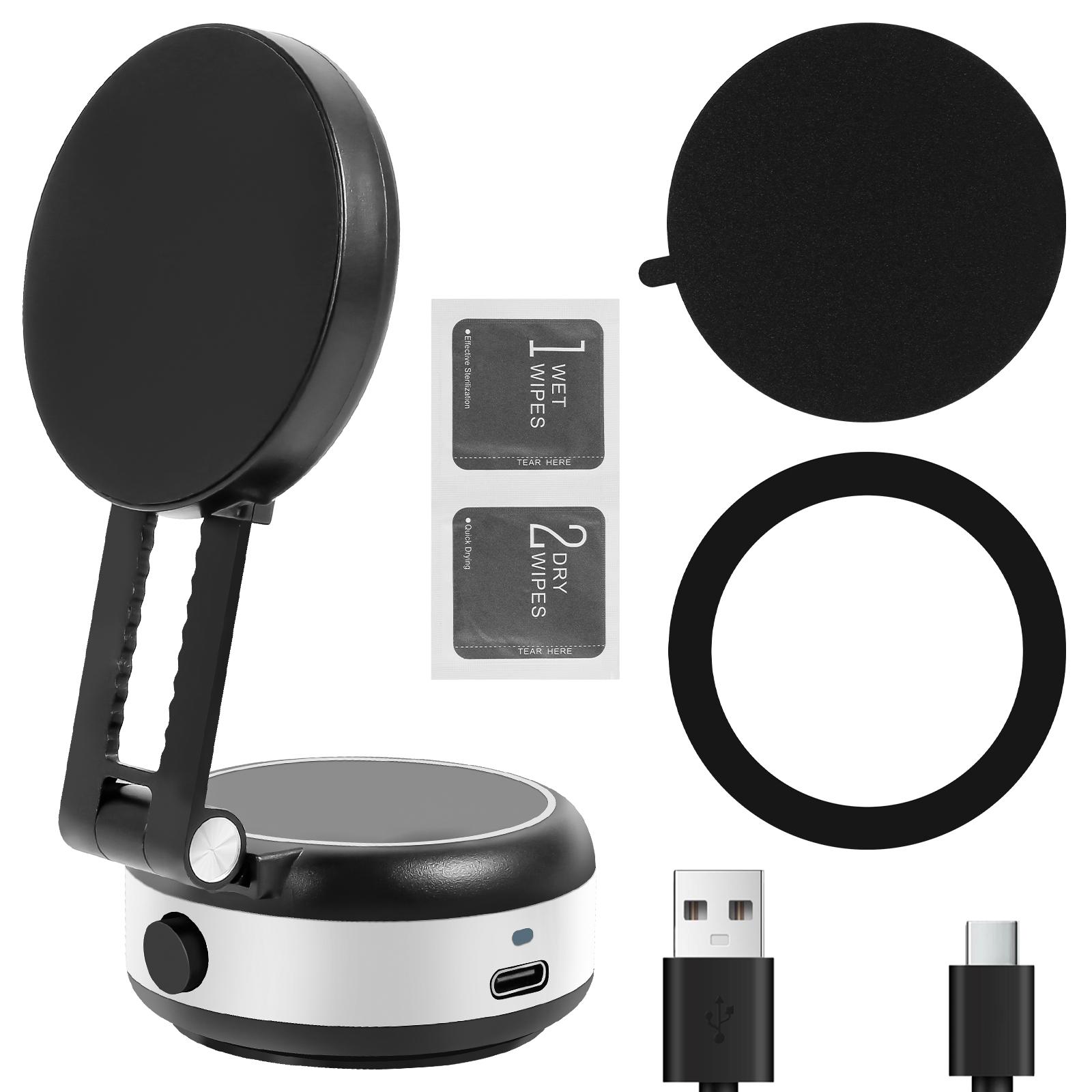 

Магнитный держатель для телефона с вращением на 360°, присоска, крепление для телефона, многофункциональный портативный автомобильный держатель для мобильного телефона для дома серебряный