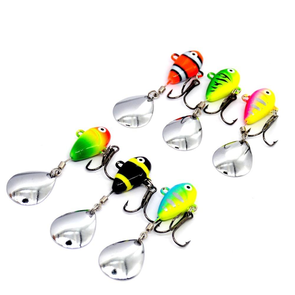 

Treble Hook Metal Fishing Bait Spoon Metal Spoon Fishing Lure New VIB Lure Ice fishing E