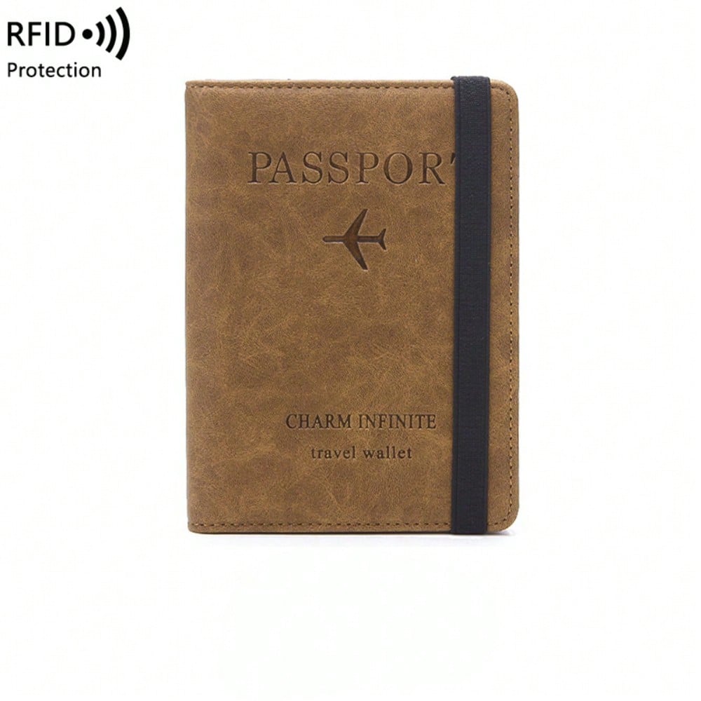 RFID anti-theft passport bag, simple and fashionable multi-functional ID bag, overseas travel passport holder