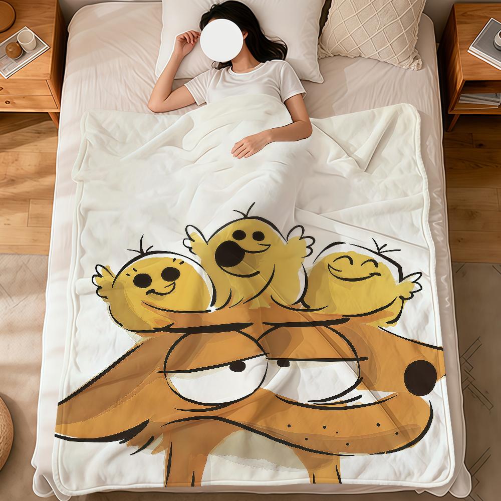 funny cute cartoon Big Bad f-Fox and Other Tales soft warm plush blanket dorm sofa living room pet hogar bed gift home Flannel