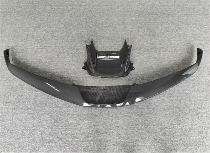 For Ferrari SF90 Real Dry Carbon Fiber Front Lip Front Bumper Lower Lip Under Air Intake Wrap Corner Spoiler Splitter Body Kit MQ1