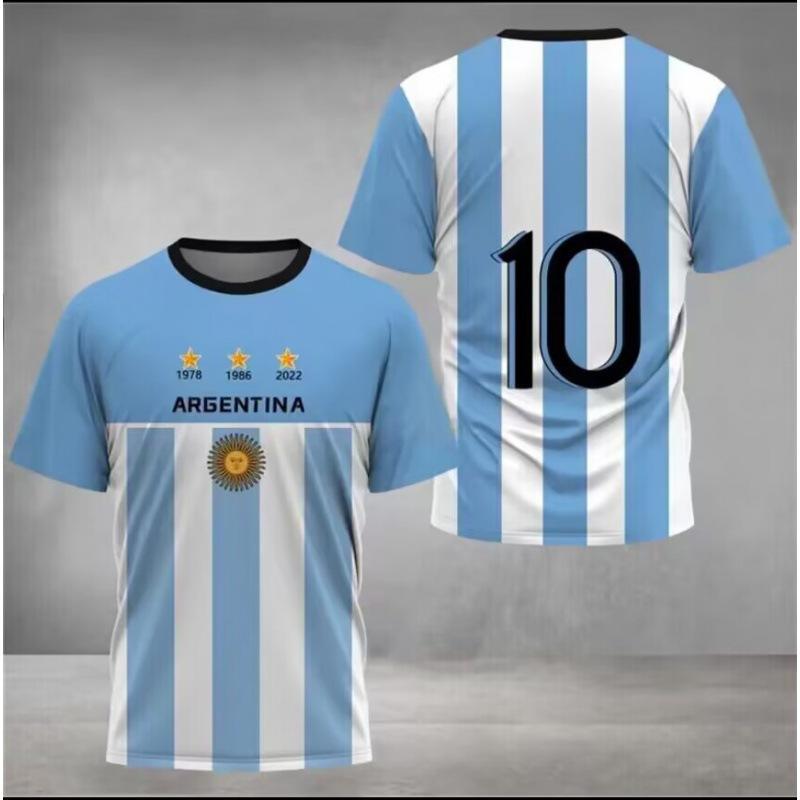 Summer Short Sleeve Football T-shirt Men Sports Casual Outdoor Daily T-shirt Fashionable Comfortable Loose Soft Breathable T-shirt