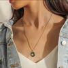 Boho Vintage Pendant Earrings Necklace Set Women Sun Moon Necklace Jewelry Engagement, Commemorative Gifts Trends