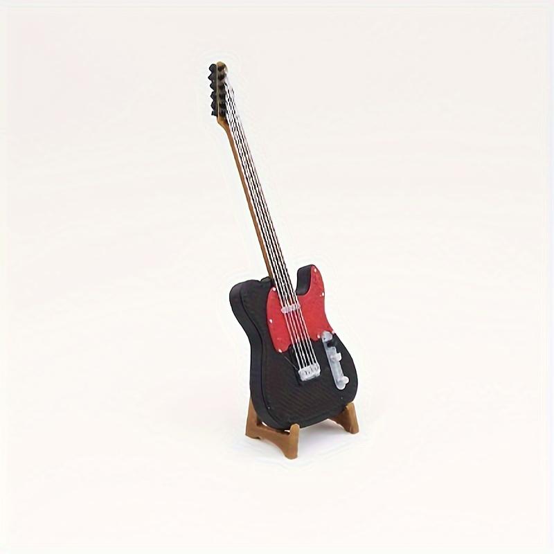 

Mini guitar and stand 12-point miniature analog instrument model, cute, decorative, suitable for gift giving