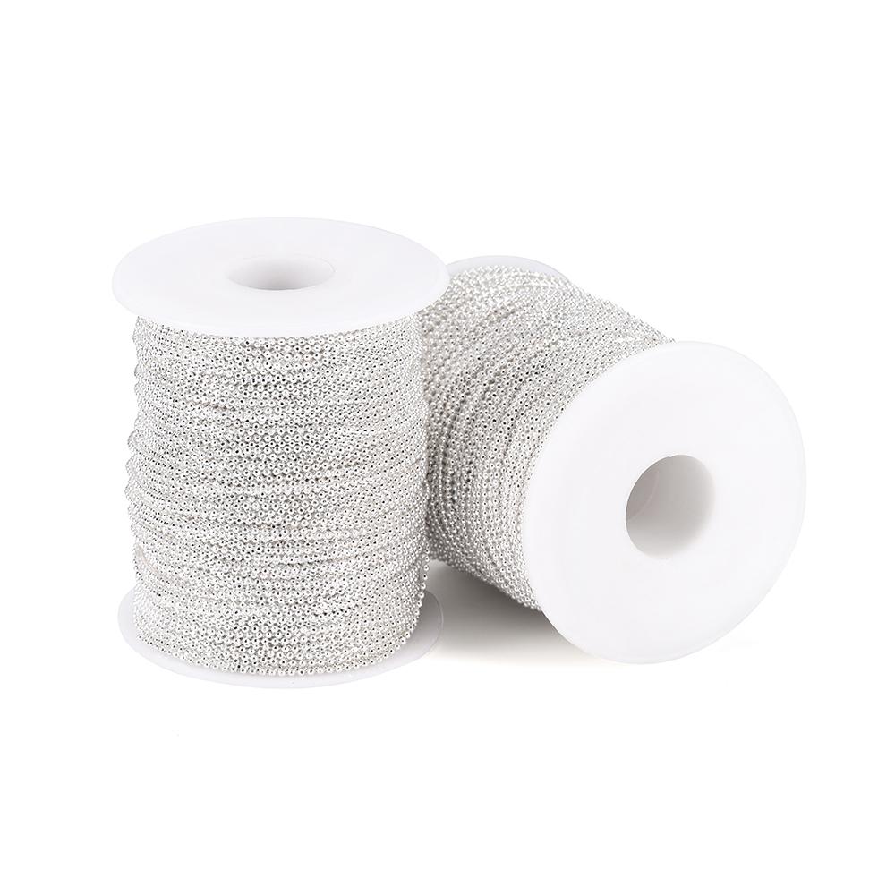 

5 м/лот 1,5 2 2,3 мм золотого цвета с медным лицом, шариковые цепочки из бисера, круглые бусины, цепочки для самостоятельного изготовления ювелирных изделий, ожерелье, браслет 1.5mm